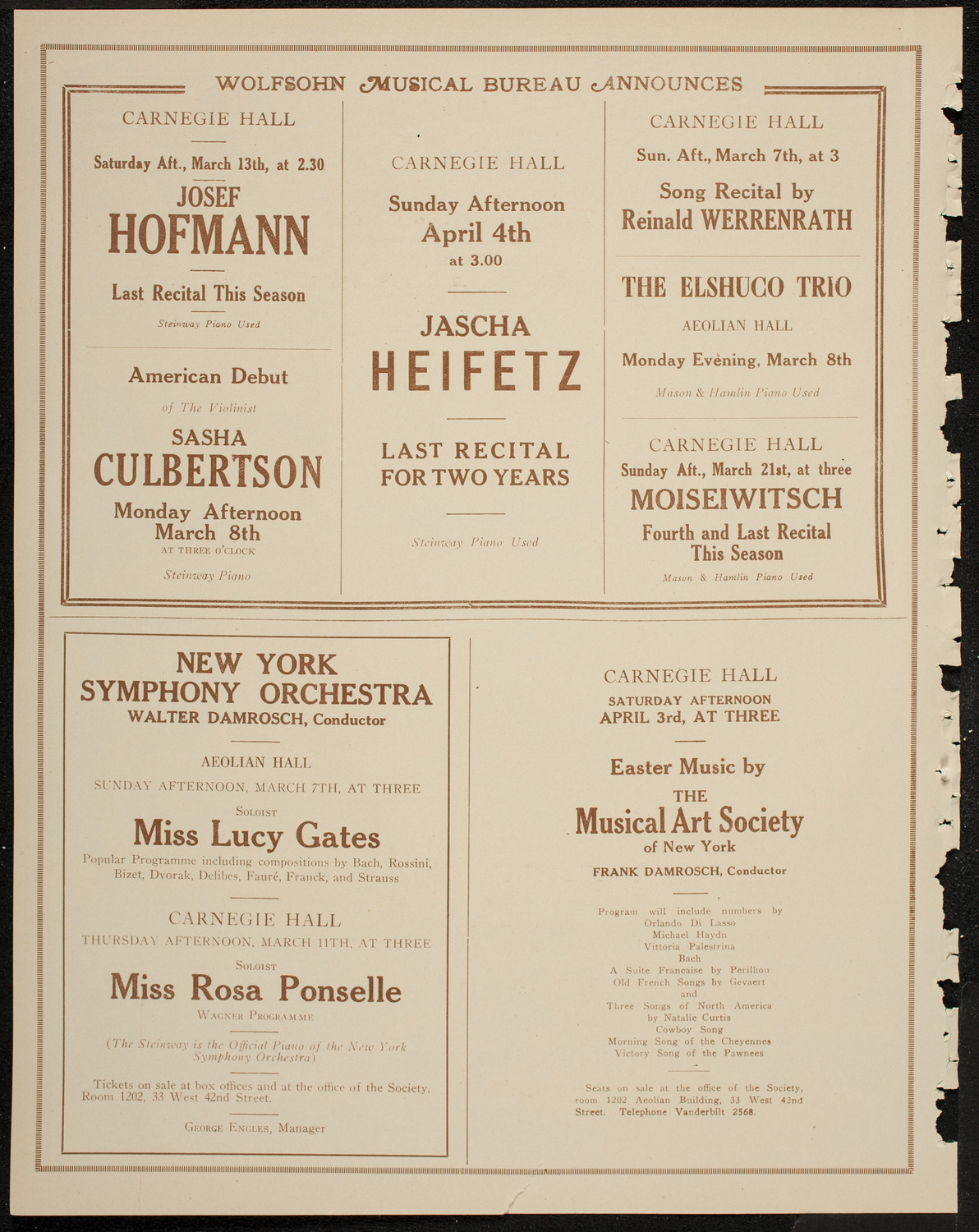 Mabel Garrison, Soprano, February 23, 1920, program page 8