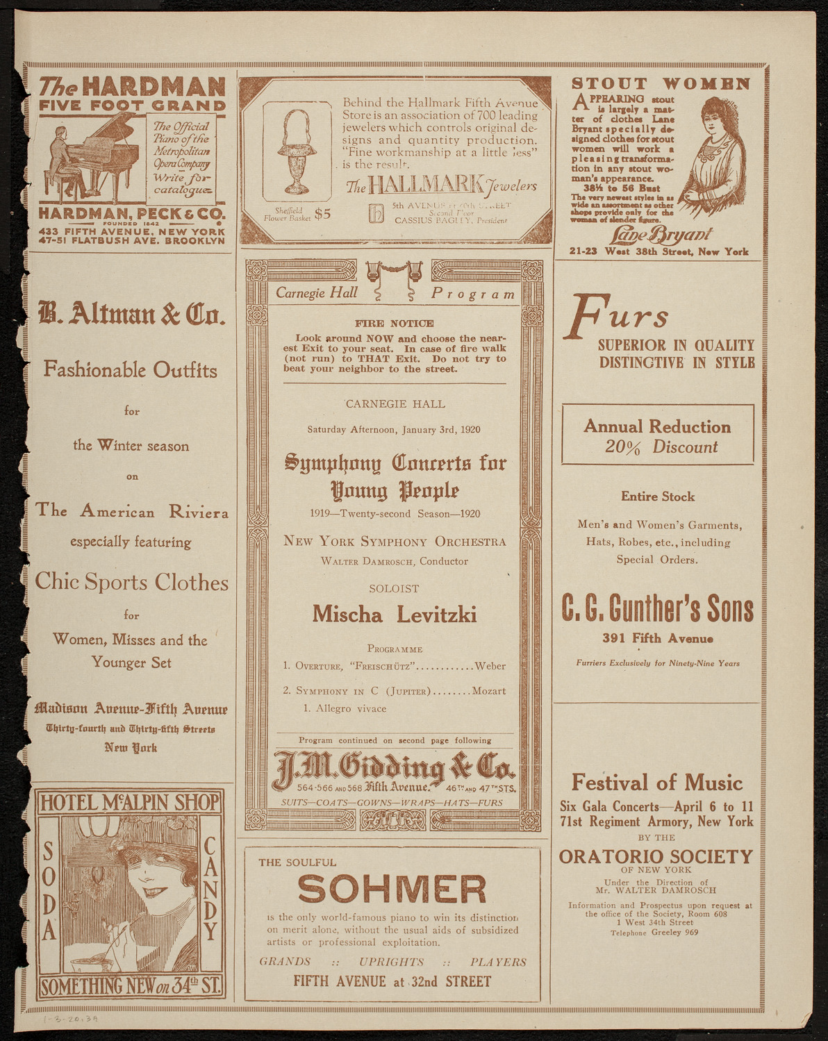 Symphony Concert for Young People, January 3, 1920, program page 5