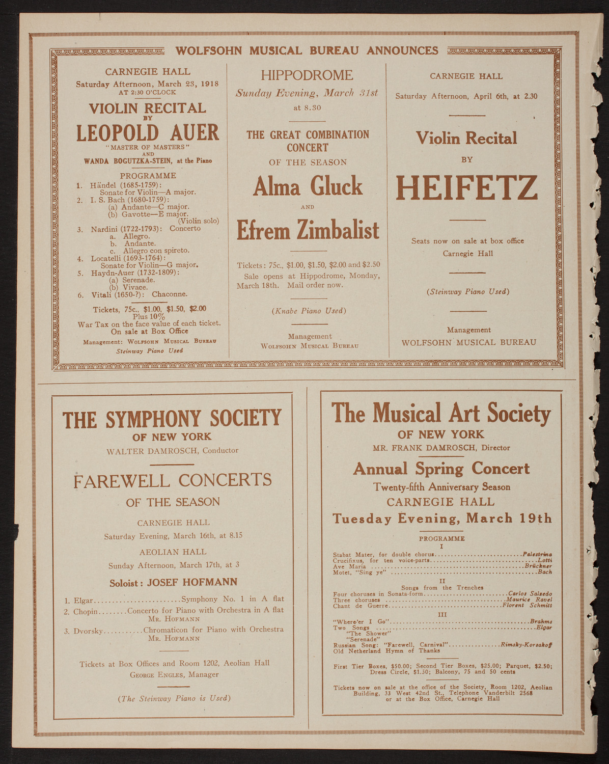 Helen Moller and Her Pupils, March 11, 1918, program page 8