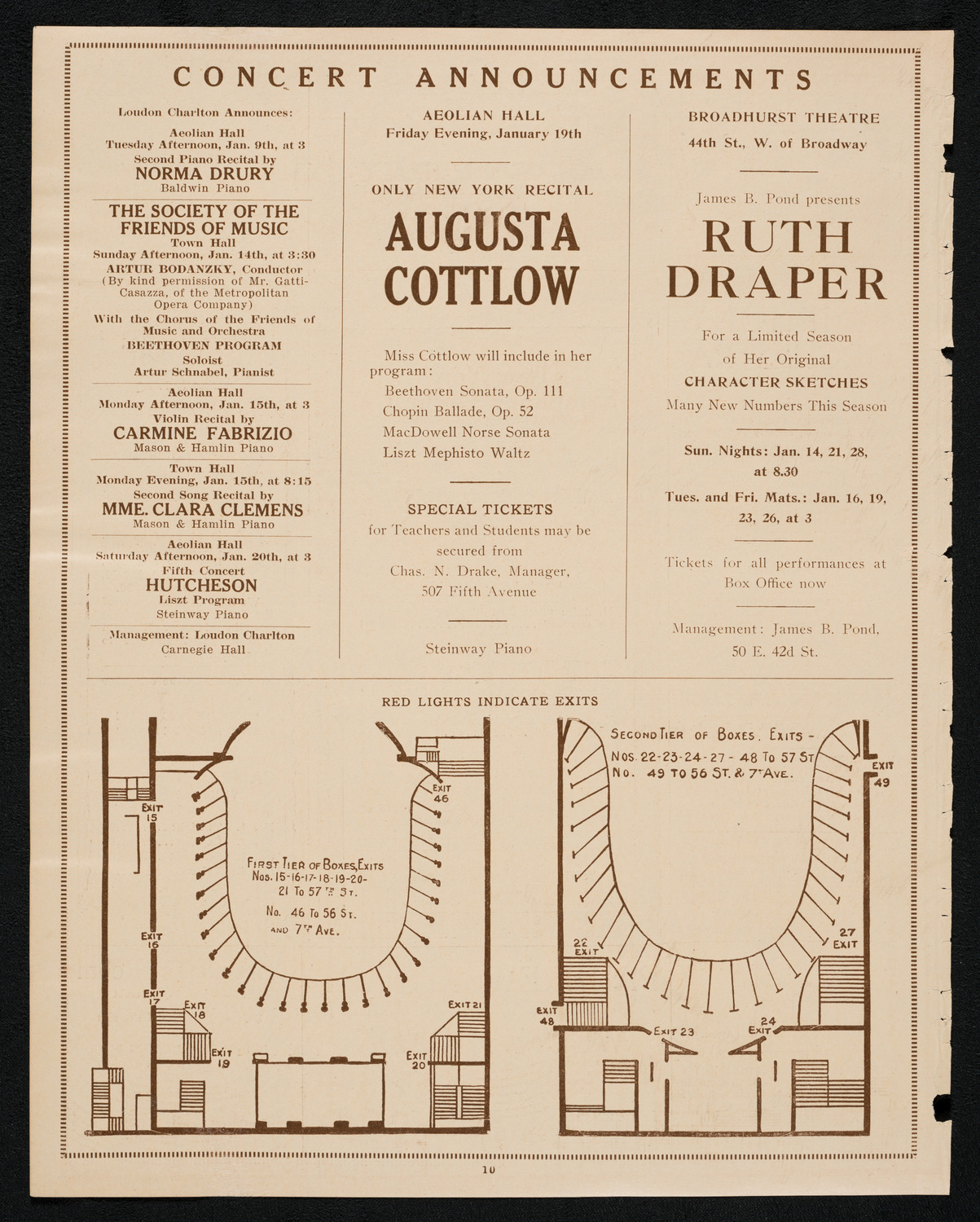 Joan Manén, Violin, January 8, 1923, program page 10