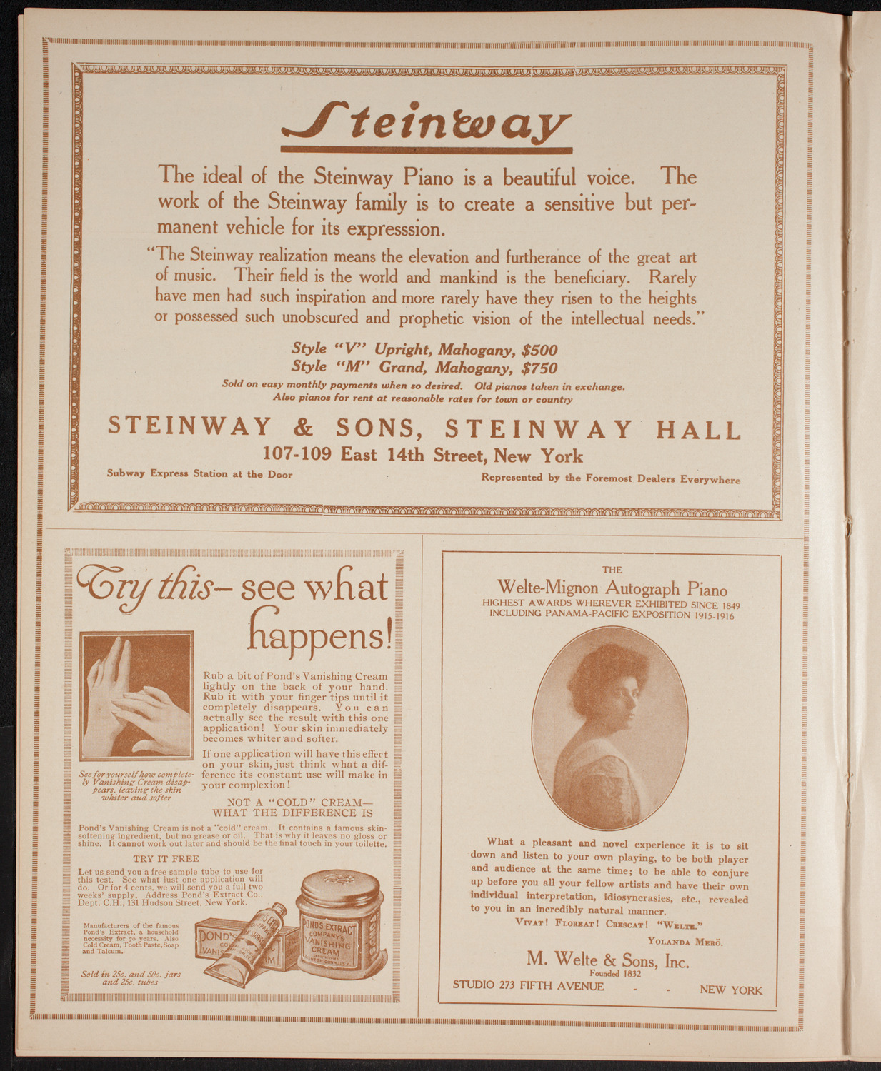 Schola Cantorum of New York, March 7, 1916, program page 4