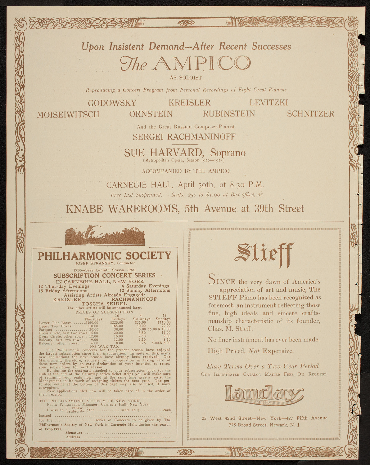 Benefit: Hebrew Veterans Memorial, April 24, 1920, program page 12
