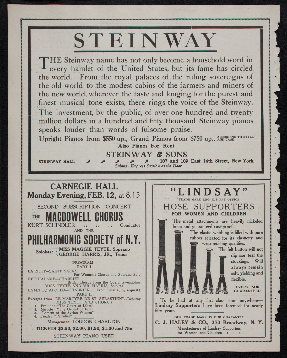 Symphony Concert for Young People, February 10, 1912, program page 4