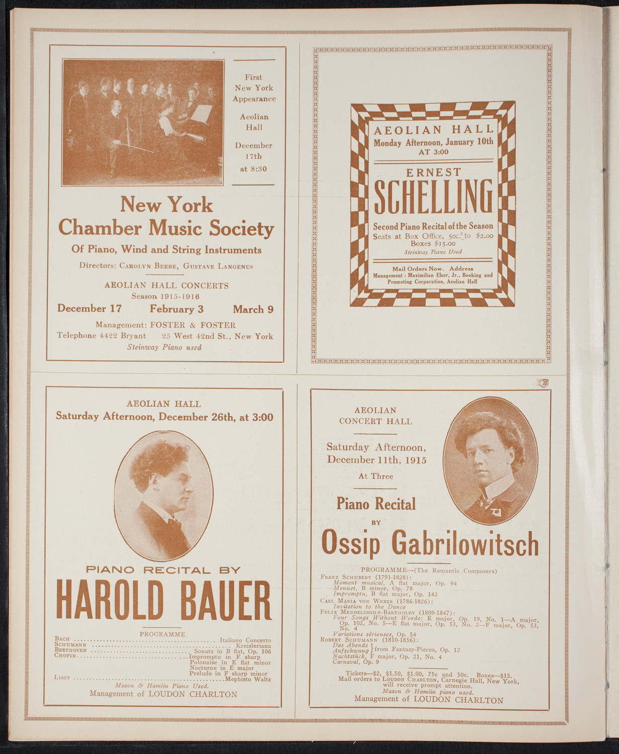 Boston Symphony Orchestra, December 4, 1915, program page 10