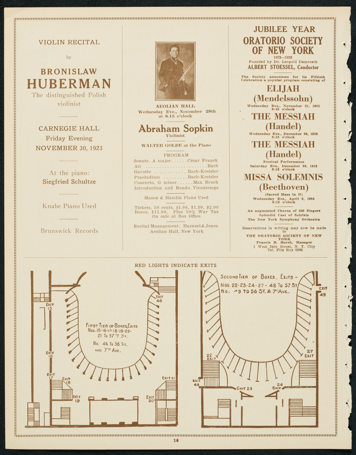 Duncan Dancers, November 17, 1923, program page 10