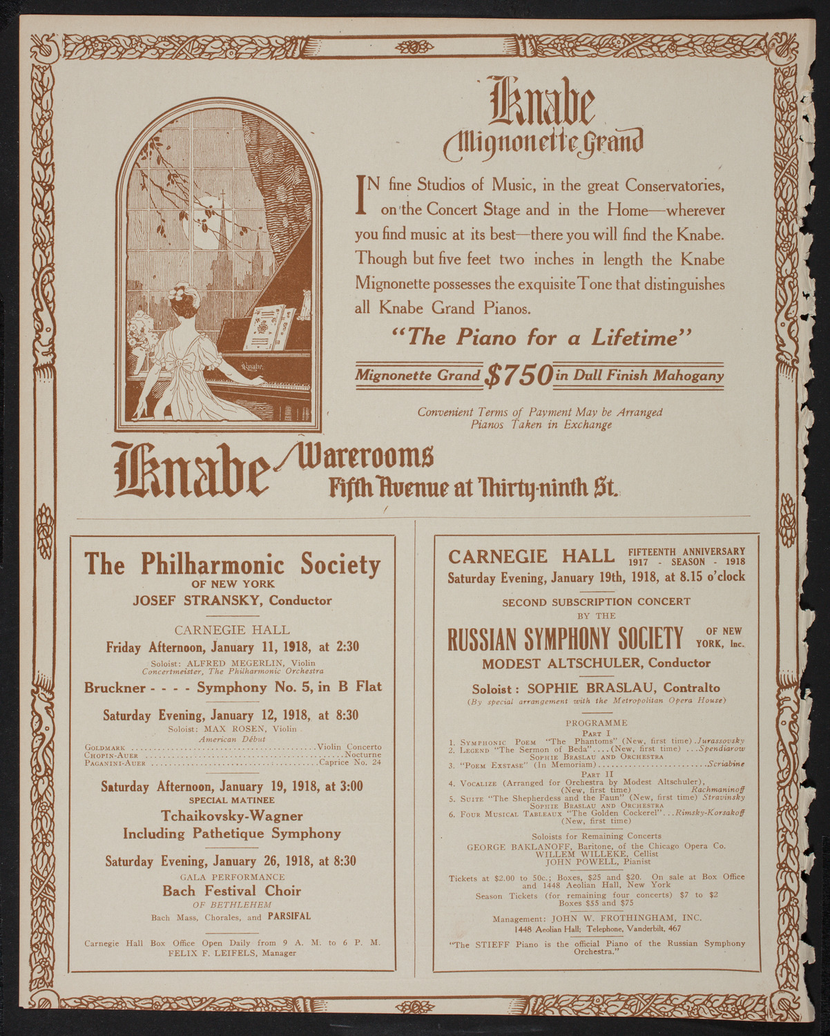Meeting: The Humanitarian Cult, January 8, 1918, program page 12