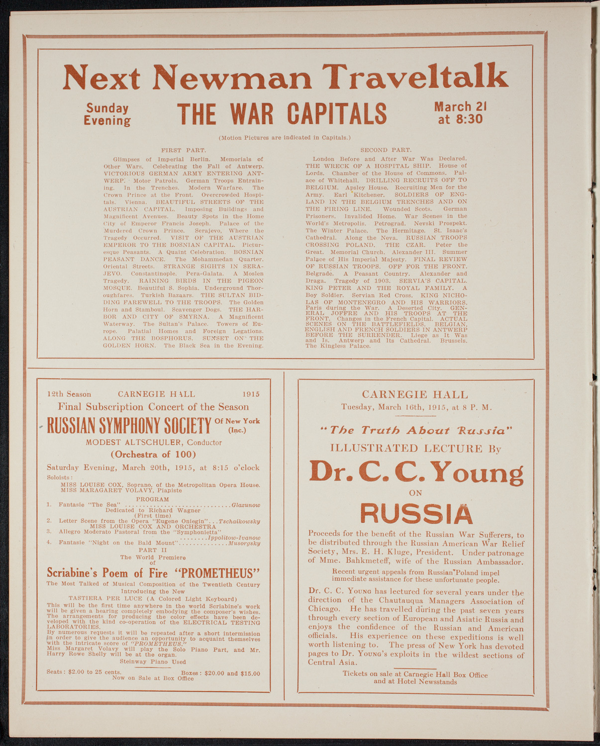 Newman Traveltalks: Berlin, March 14, 1915, program page 10