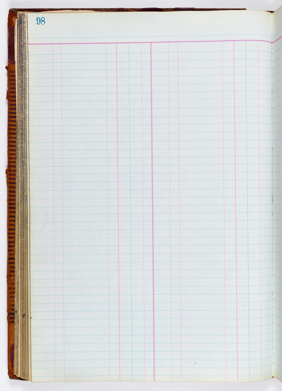 Music Hall Accounting Ledger, volume 1, page 98