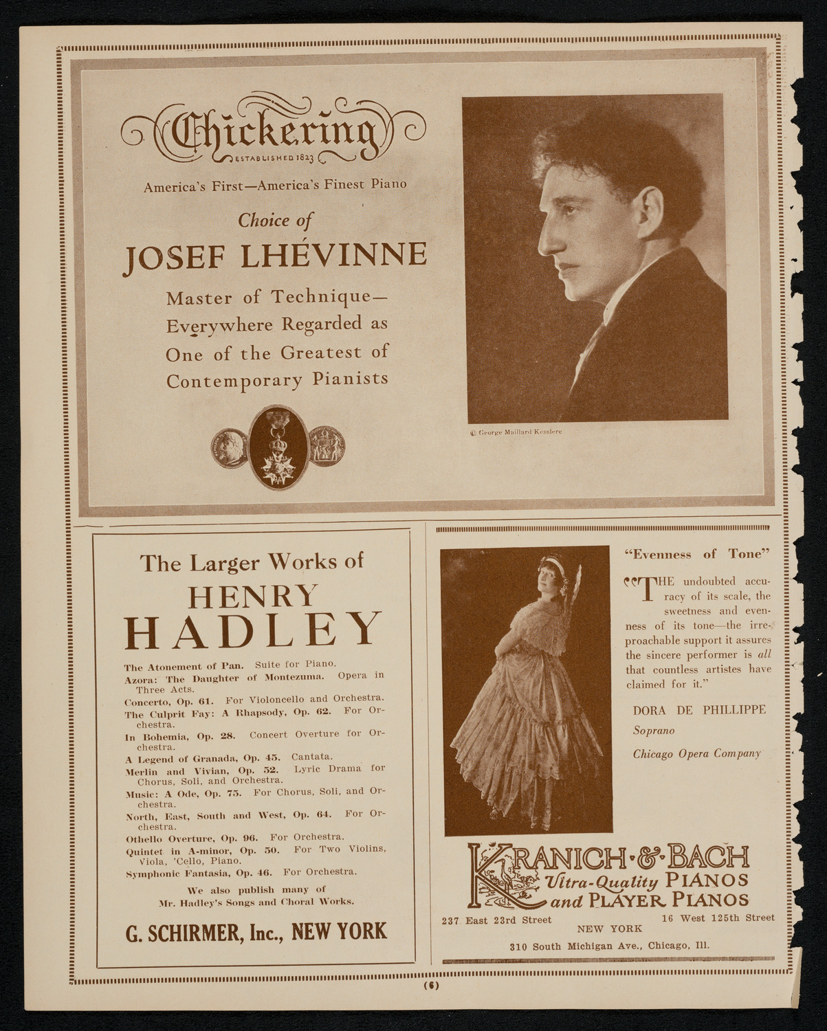 New York Philharmonic, December 19, 1925, program page 6