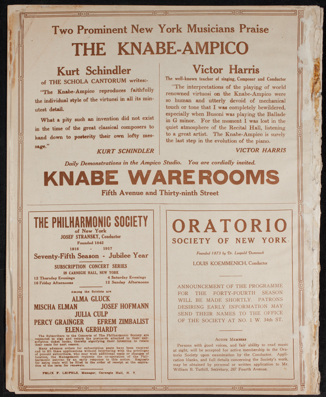 Graduation: Manhattan College, June 20, 1916, program page 12