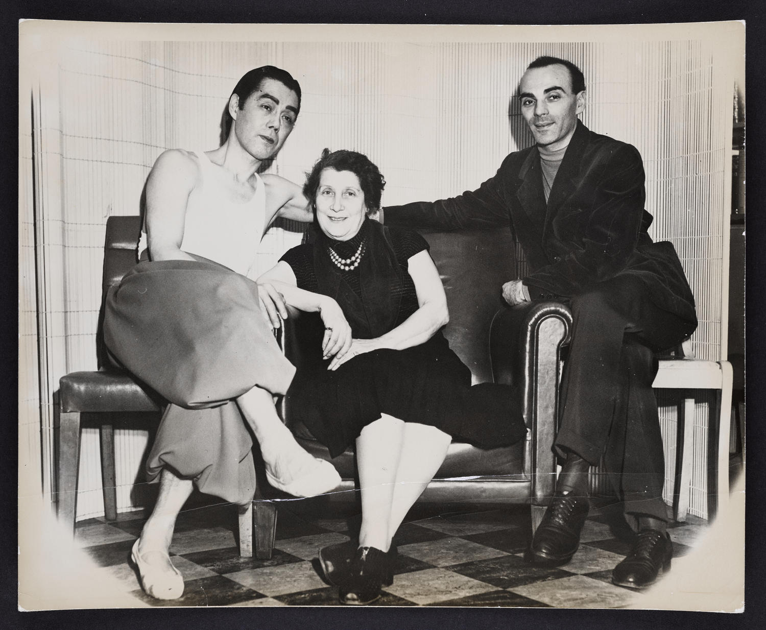 Yeichi Nimura, Romola Nijinsky, and Paul Szilard at Ballet Arts, Carnegie Hall Studio #60, c. 1950s