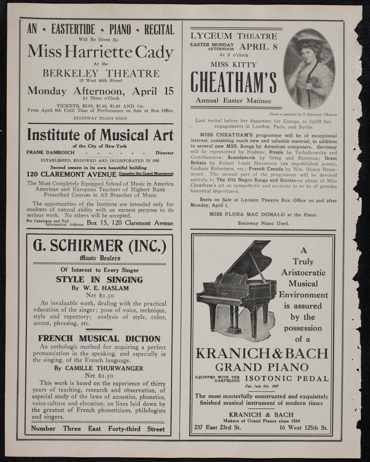 Brahms Festival: New York Symphony Orchestra and Oratorio Society of New York, March 30, 1912, program page 6