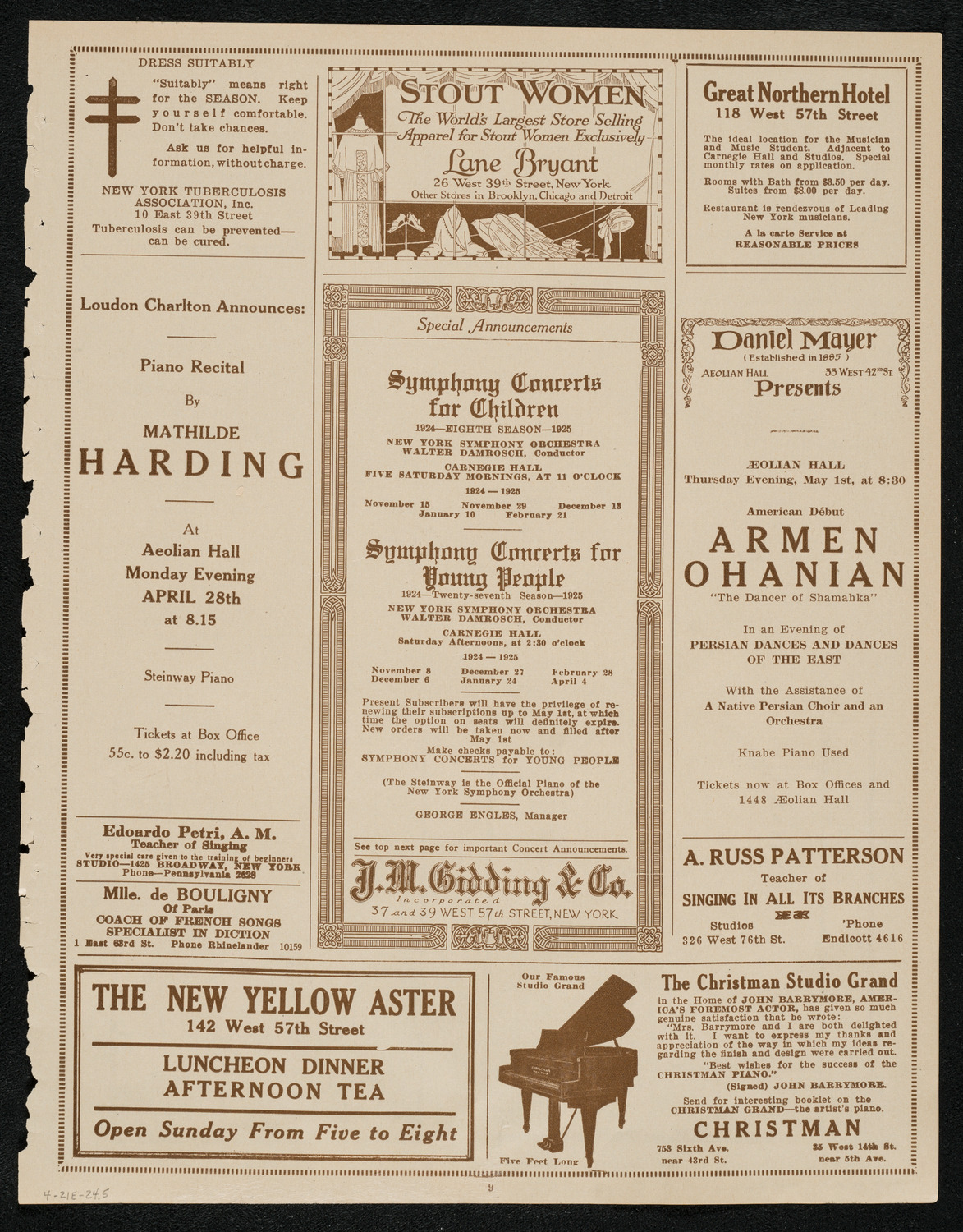 Paul Whiteman and His Orchestra, April 21, 1924, program page 9