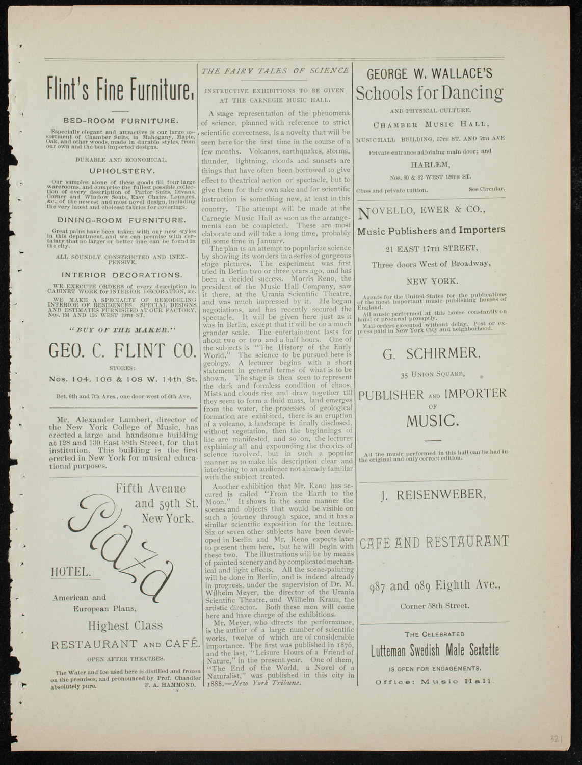 Rubinstein Club Private Concert, December 10, 1891, program page 9