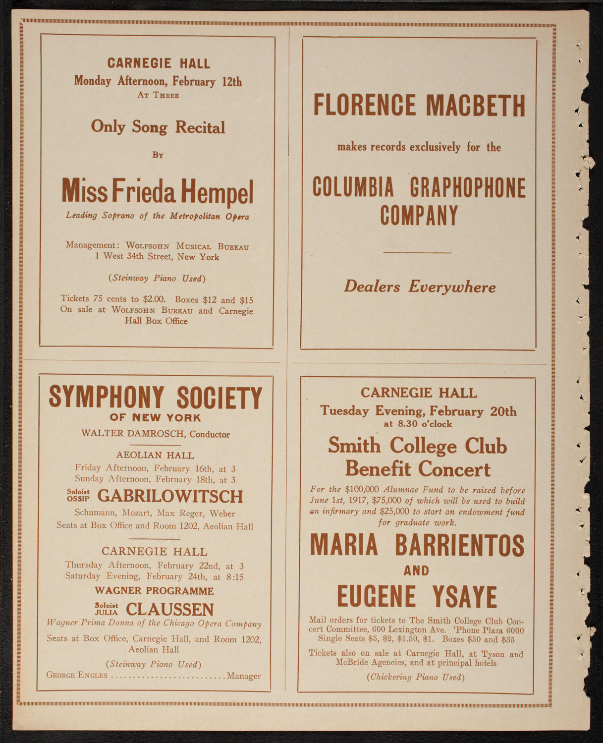 The Civic Forum, February 7, 1917, program page 8