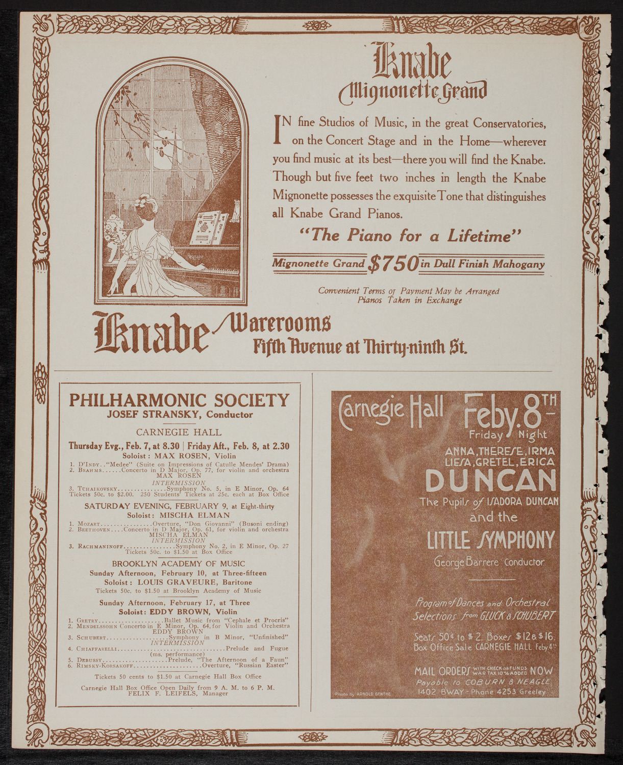 Mendelssohn Glee Club, February 5, 1918, program page 12