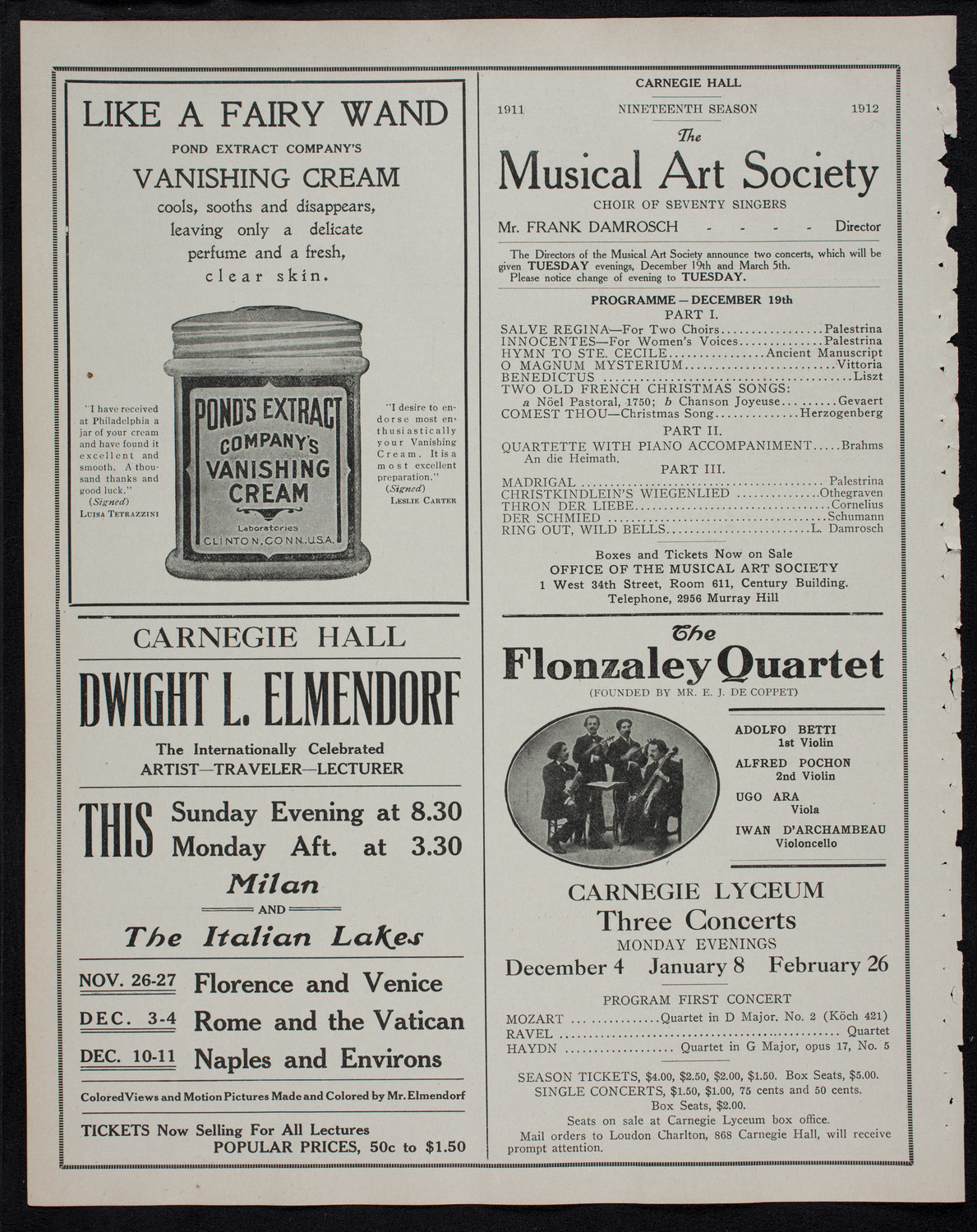 Russian Symphony Society of New York, November 18, 1911, program page 8