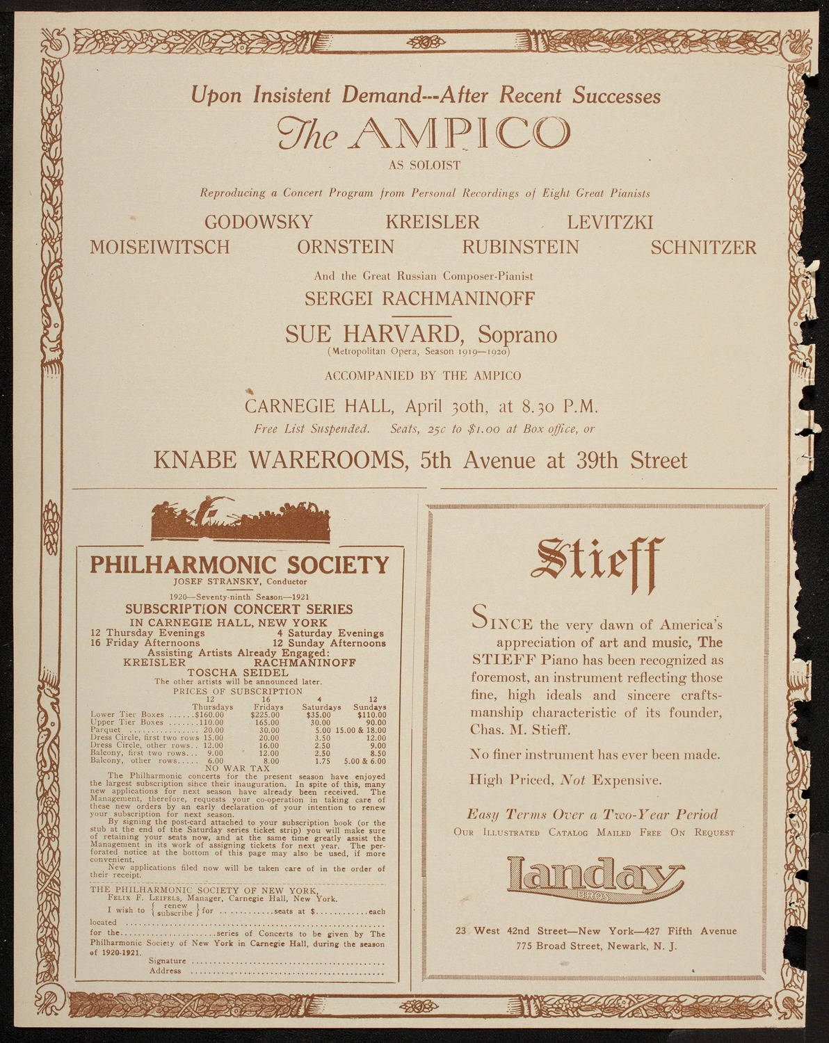Dirk Foch Symphony Concert, April 21, 1920, program page 12