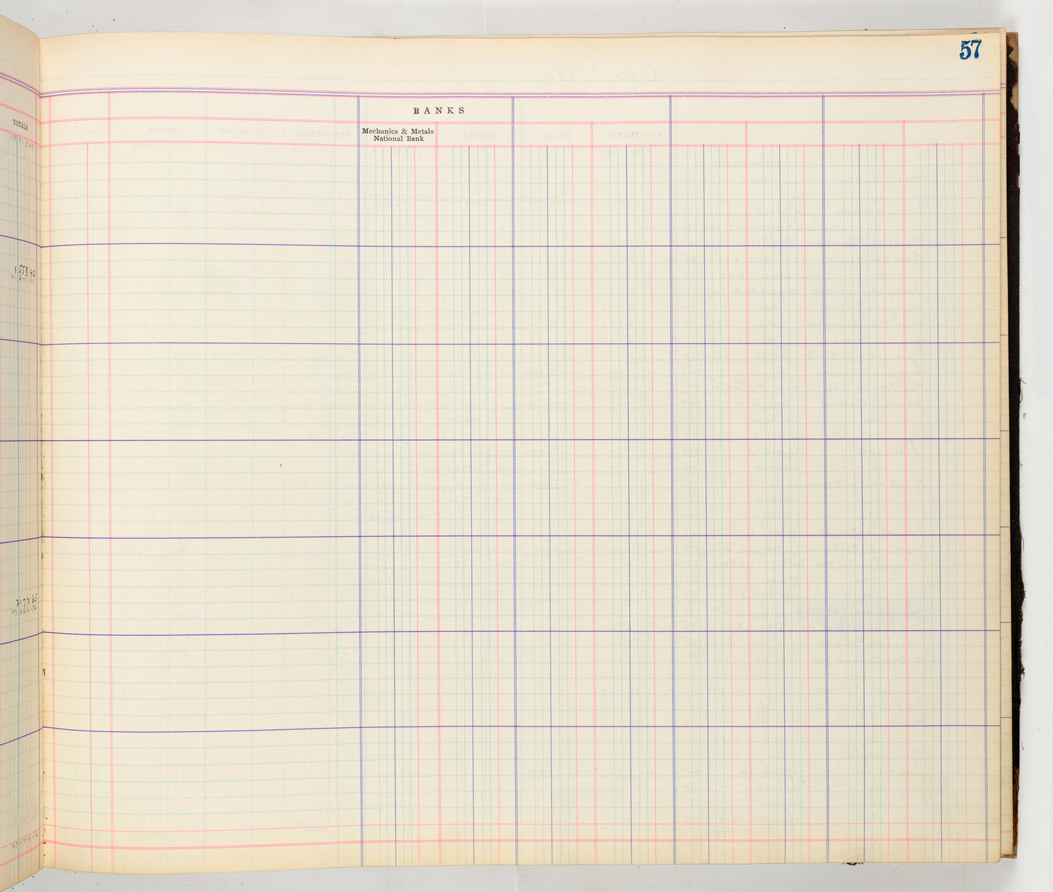 Music Hall Accounting Ledger Cash Book, volume 8, page 57b
