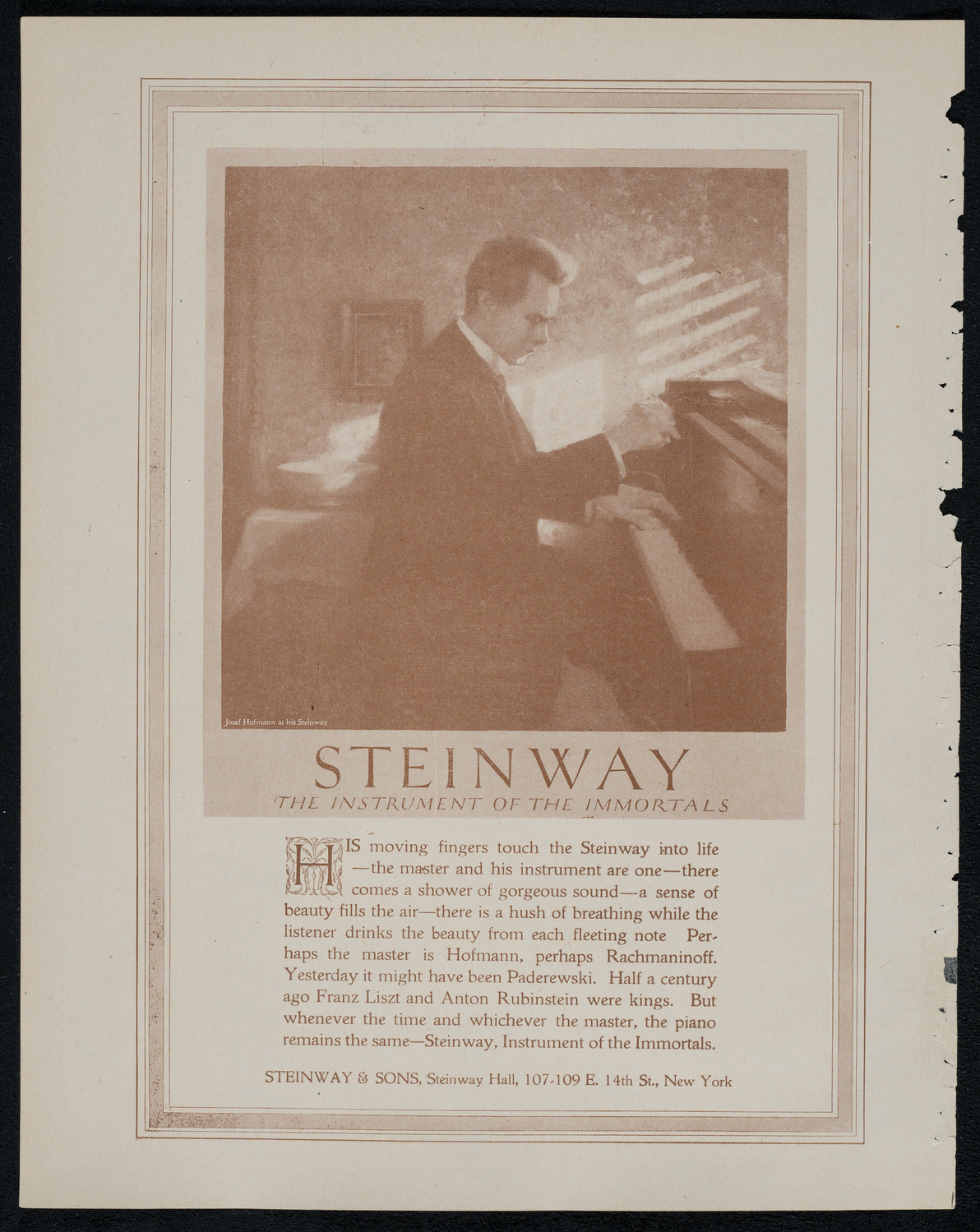 National Symphony Orchestra, January 14, 1921, program page 4