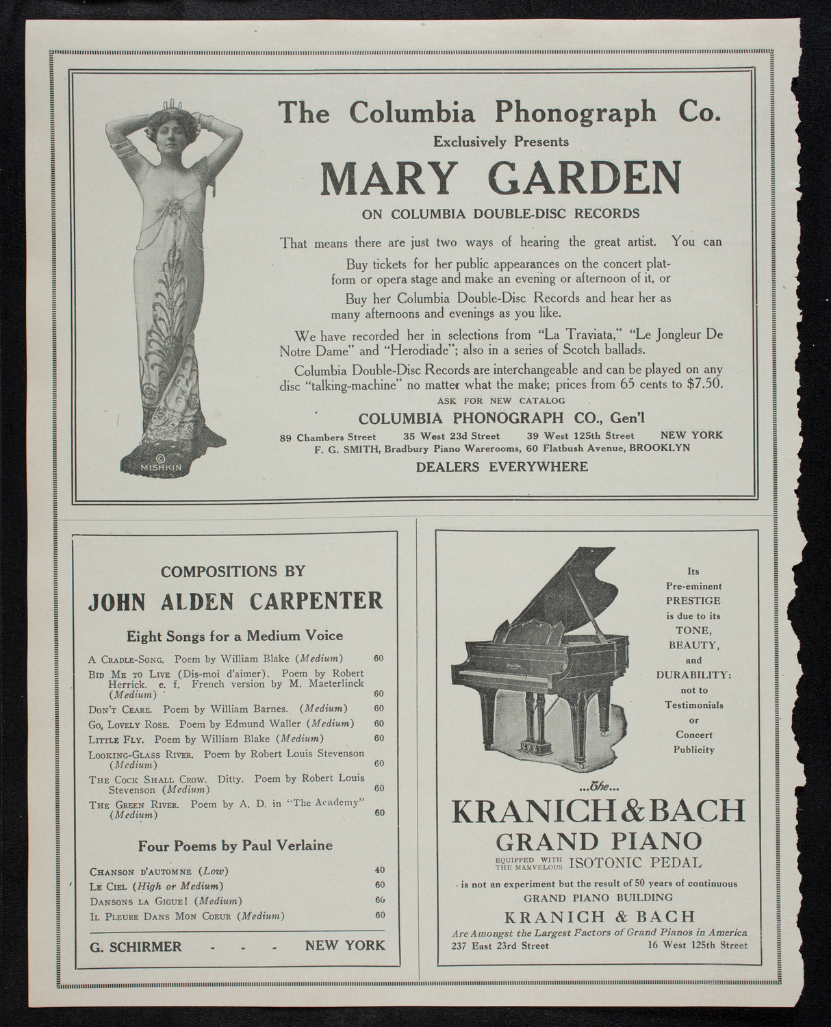 New York Philharmonic, November 29, 1912, program page 6
