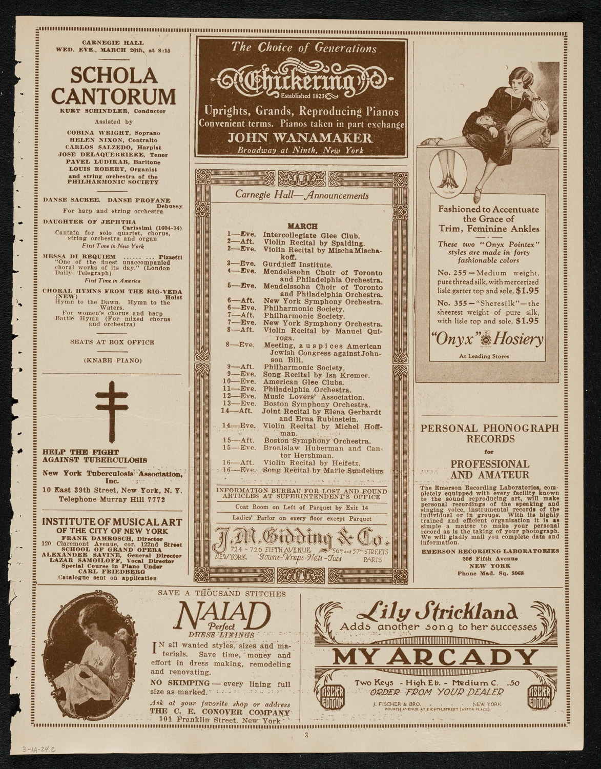 Symphony Concert for Young People, March 1, 1924, program page 3