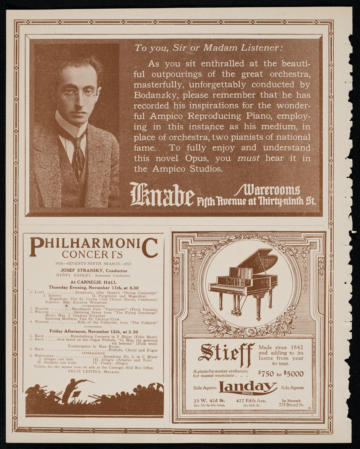 National Symphony Orchestra, November 7, 1920, program page 12