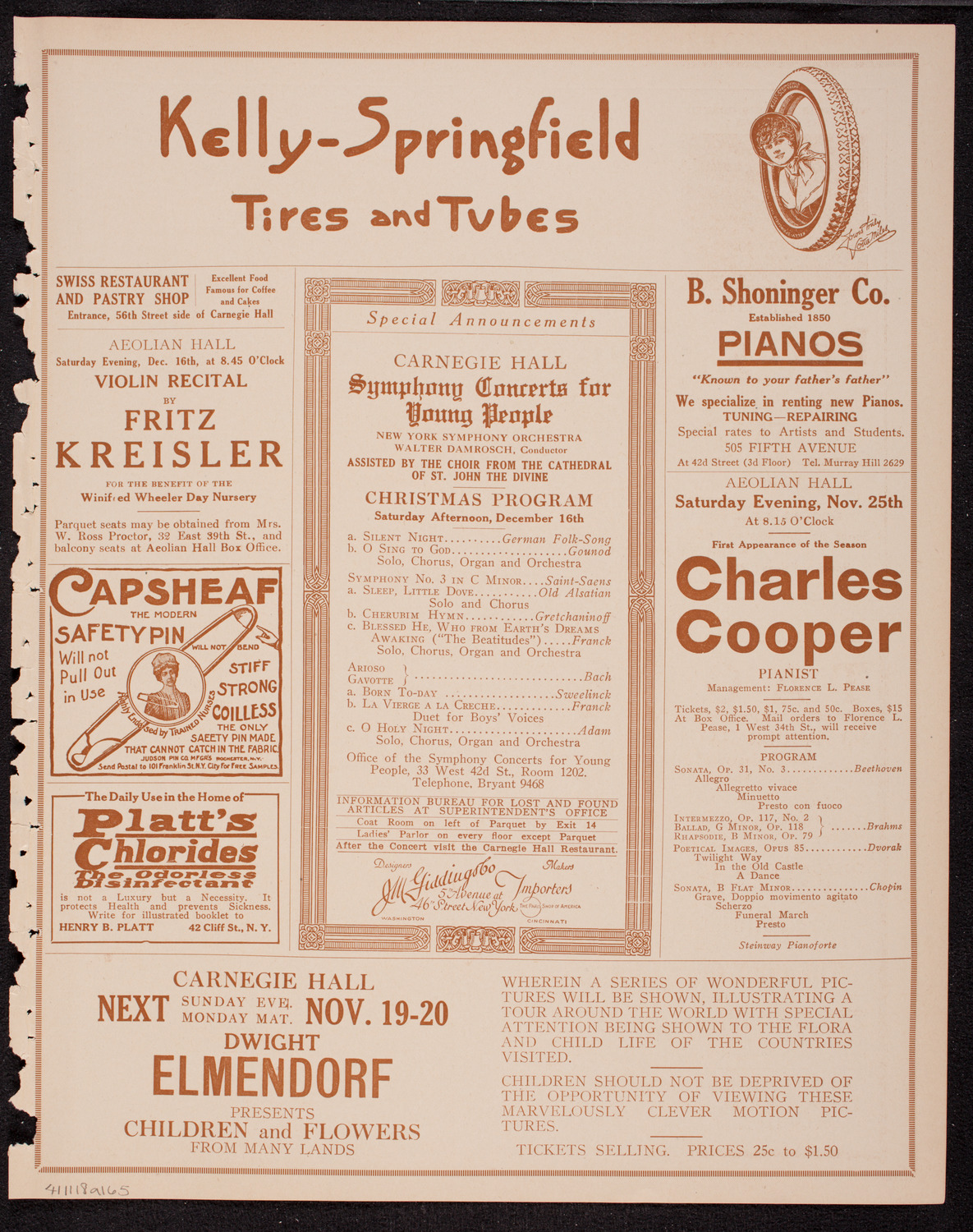 Symphony Concert for Young People, November 18, 1916, program page 9