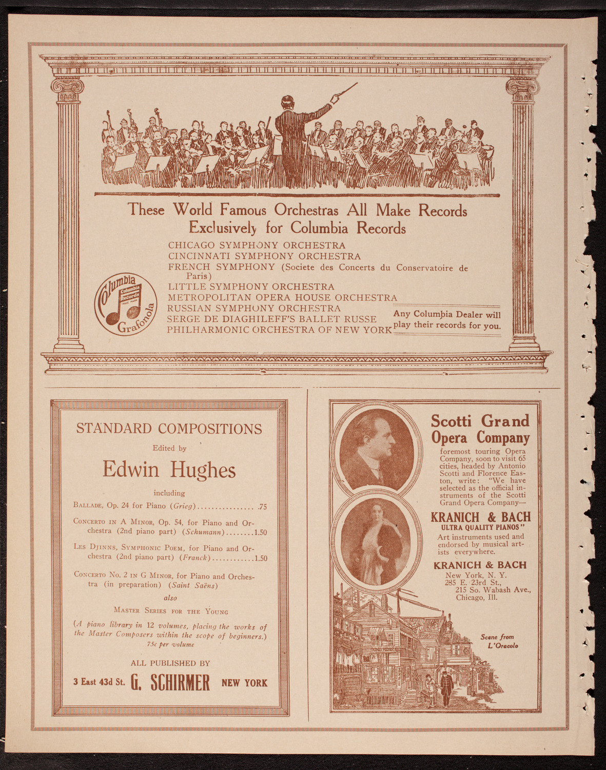 New Symphony Orchestra, December 10, 1919, program page 6