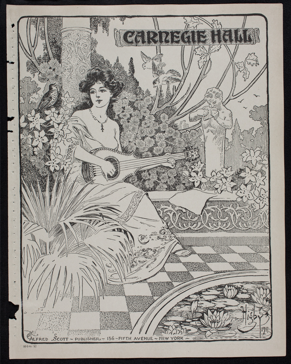 New York Philharmonic, January 4, 1912, program page 1