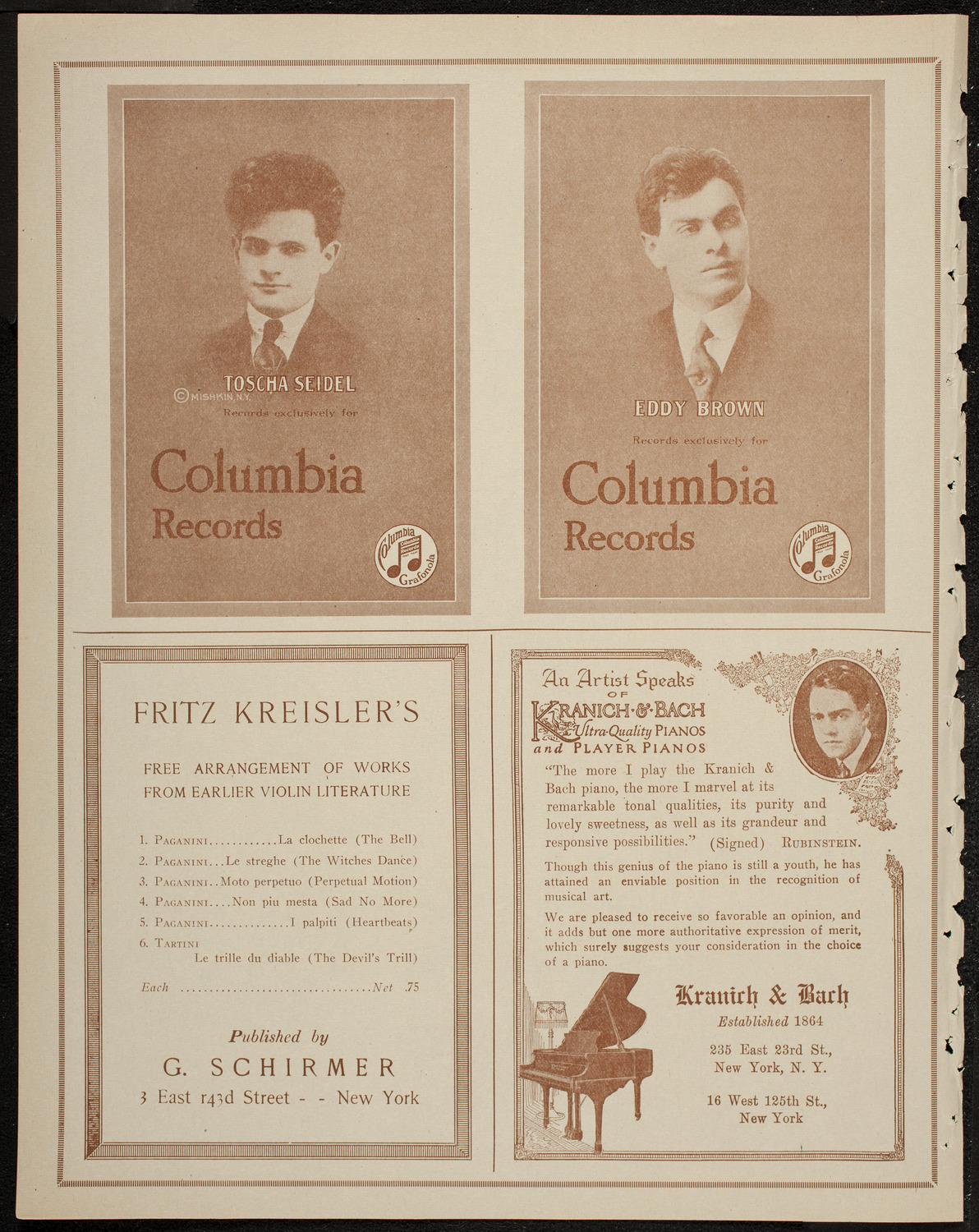 Lecture by Major Arthur Bles, January 12, 1920, program page 6