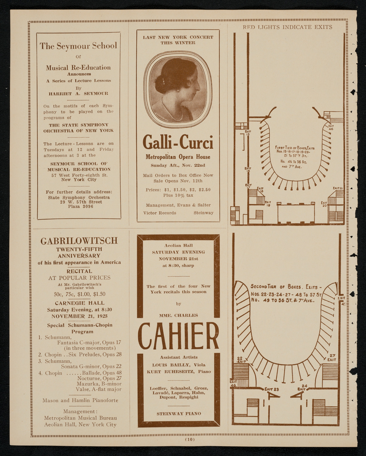 Philadelphia Orchestra, November 17, 1925, program page 10