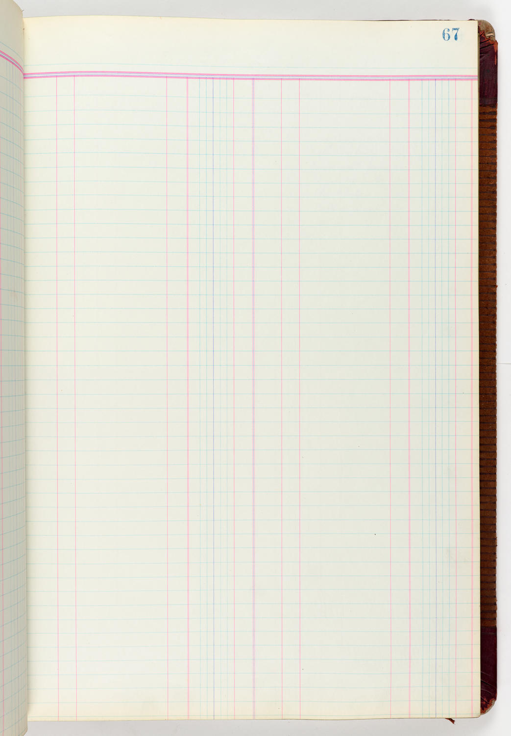 Music Hall Accounting Ledger Journal, volume 6, page 67
