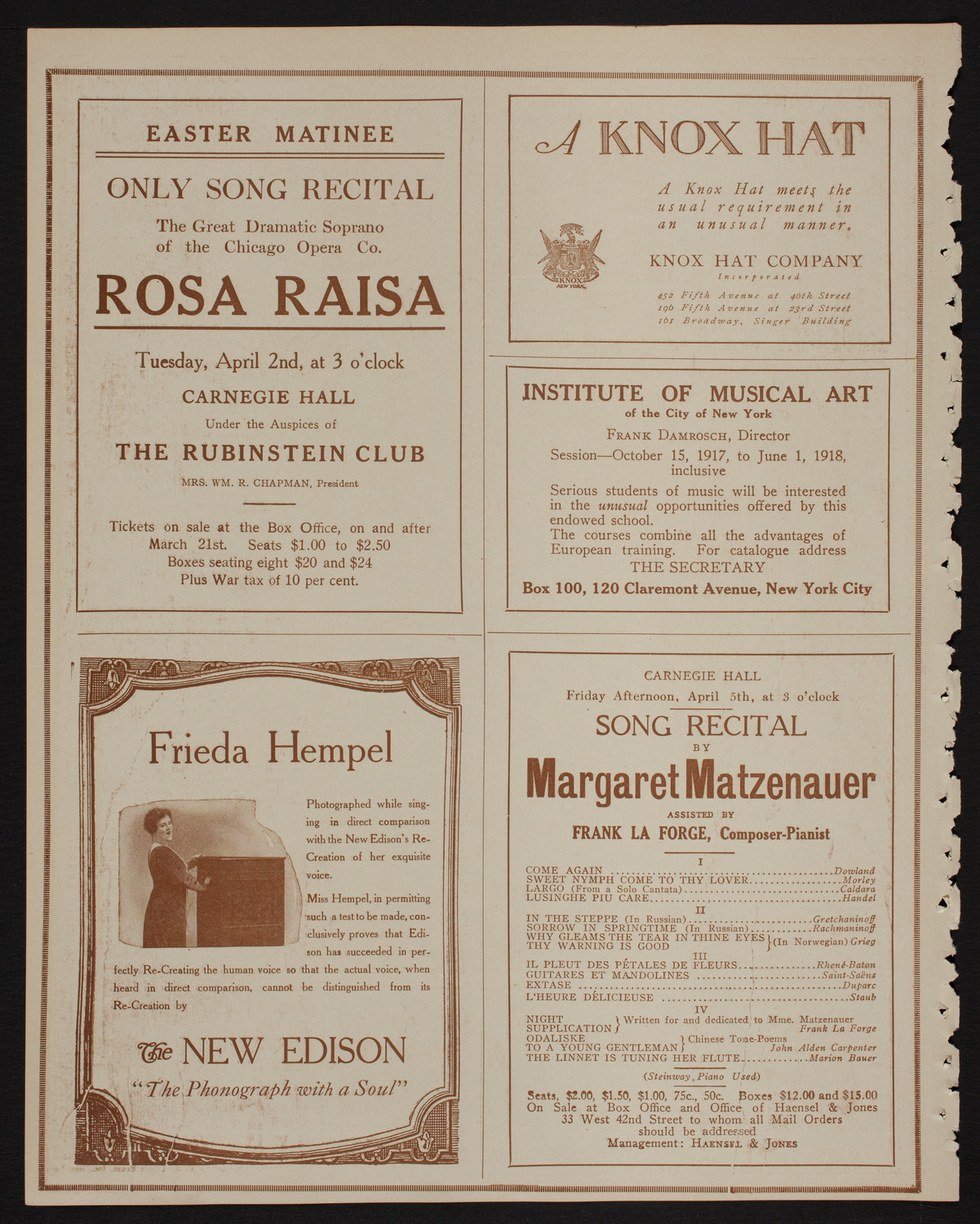 Irish Republic Second Anniversary Celebration, March 31, 1918, program page 2