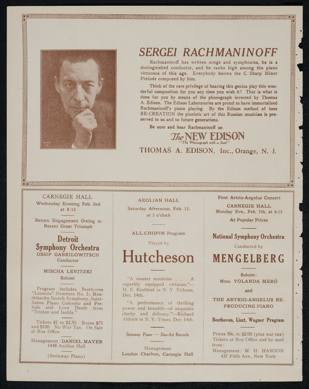 New York Symphony Orchestra, January 28, 1921, program page 2