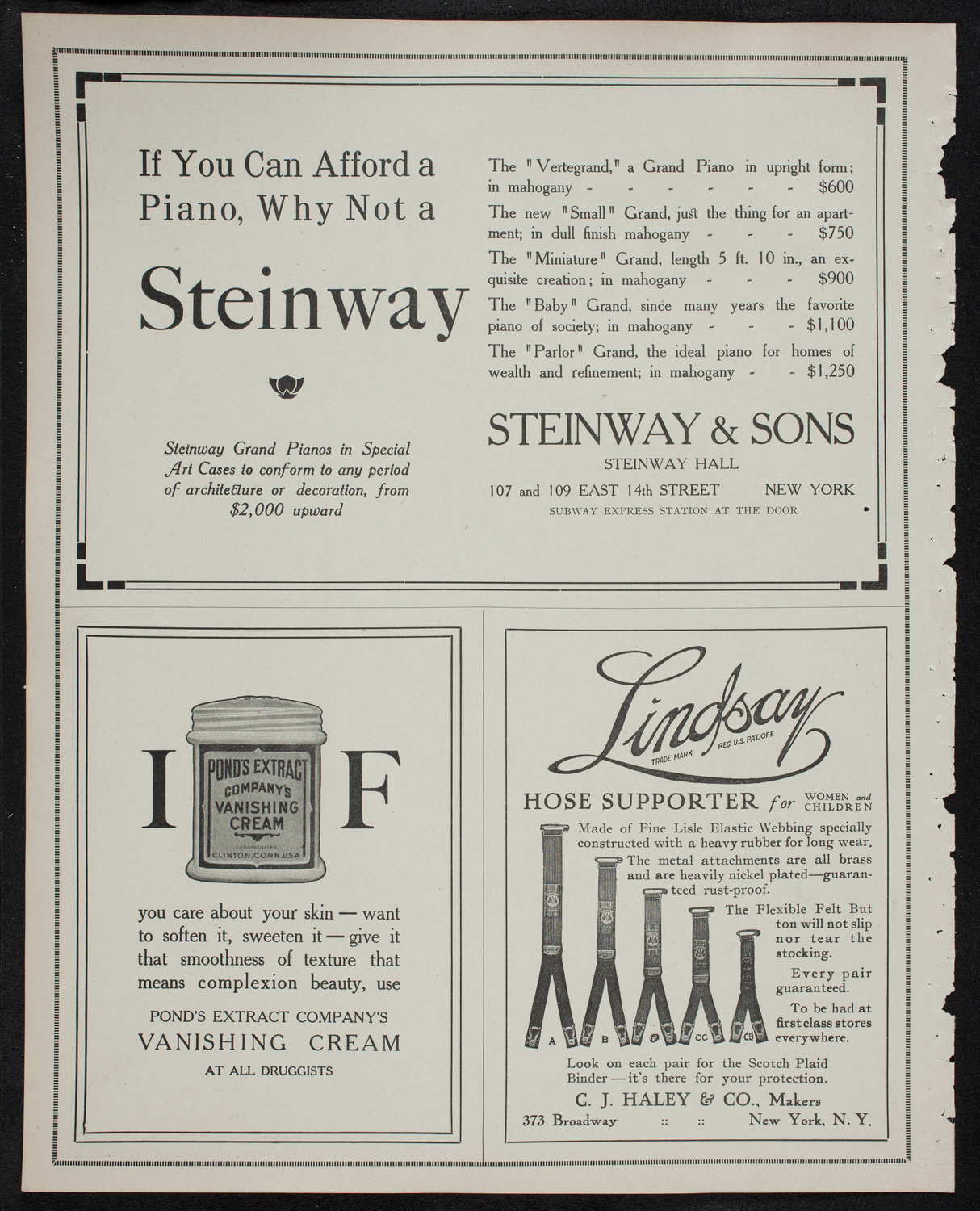 New York Philharmonic, December 22, 1912, program page 4