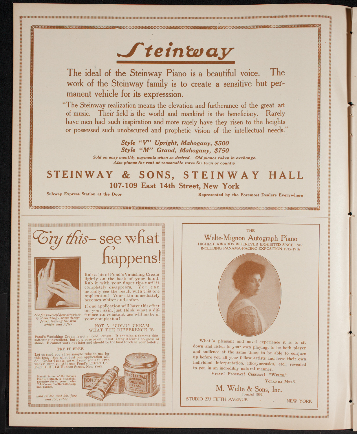 New York Reception to The Marquis and Marchioness of Aberdeen, January 26, 1916, program page 4