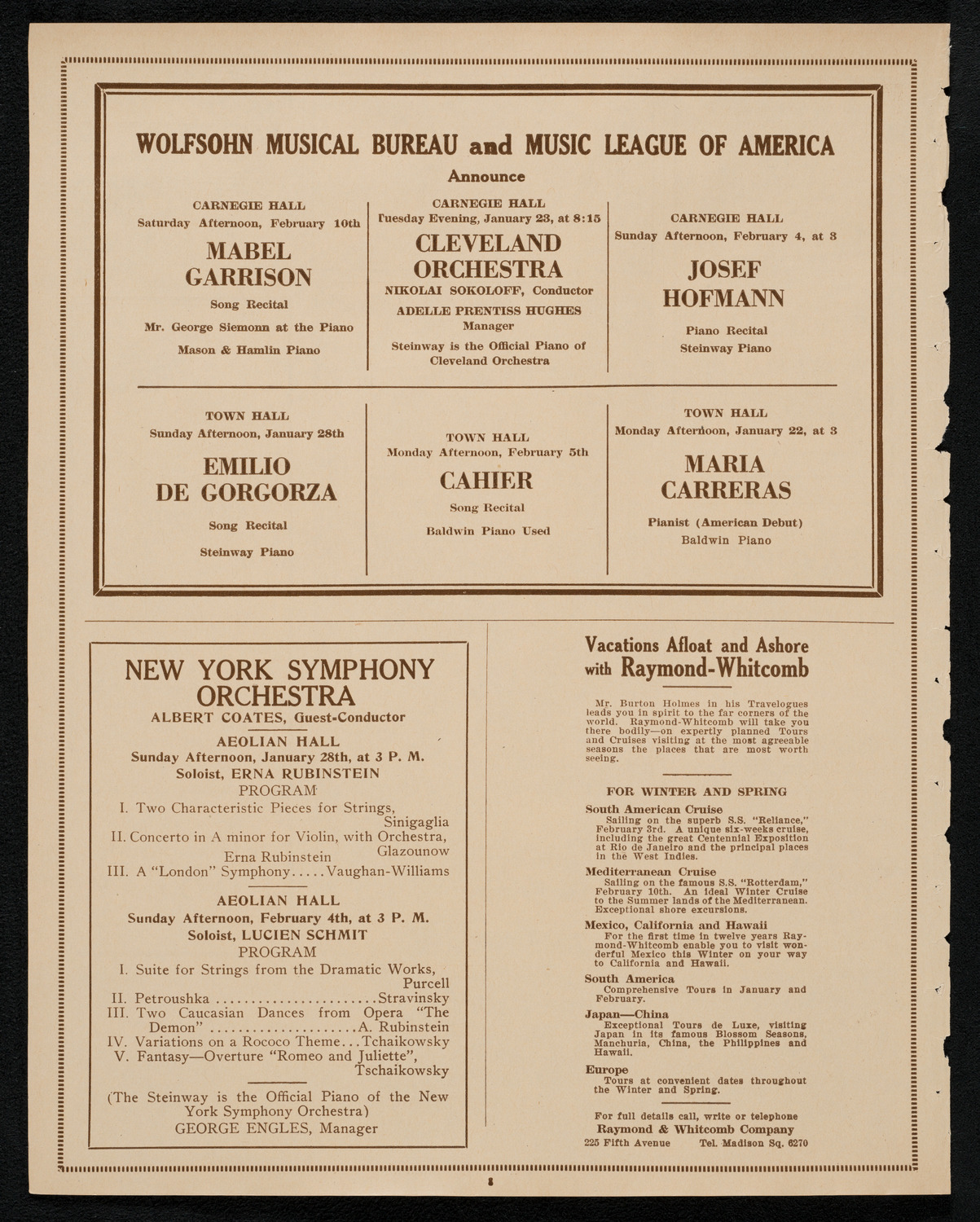 Burton Holmes Travelogue: Lafcadio Hearn's Unfamiliar Japan, January 21, 1923, program page 8
