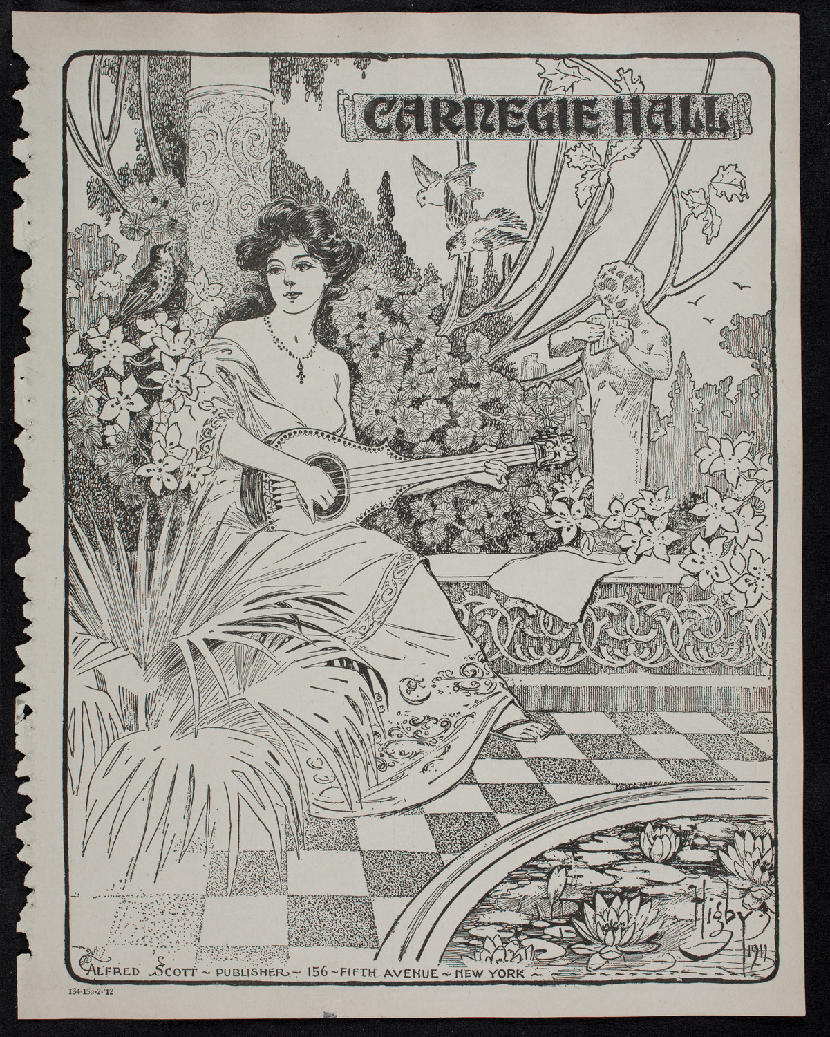 New York Philharmonic, February 15, 1912, program page 1