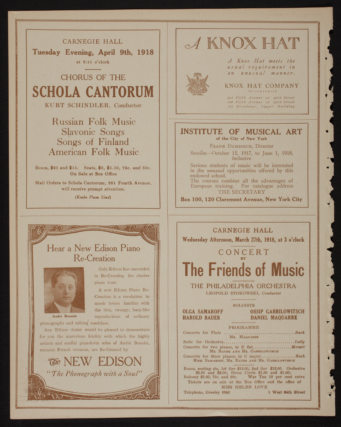 Russian Symphony Society of New York, March 23, 1918, program page 2