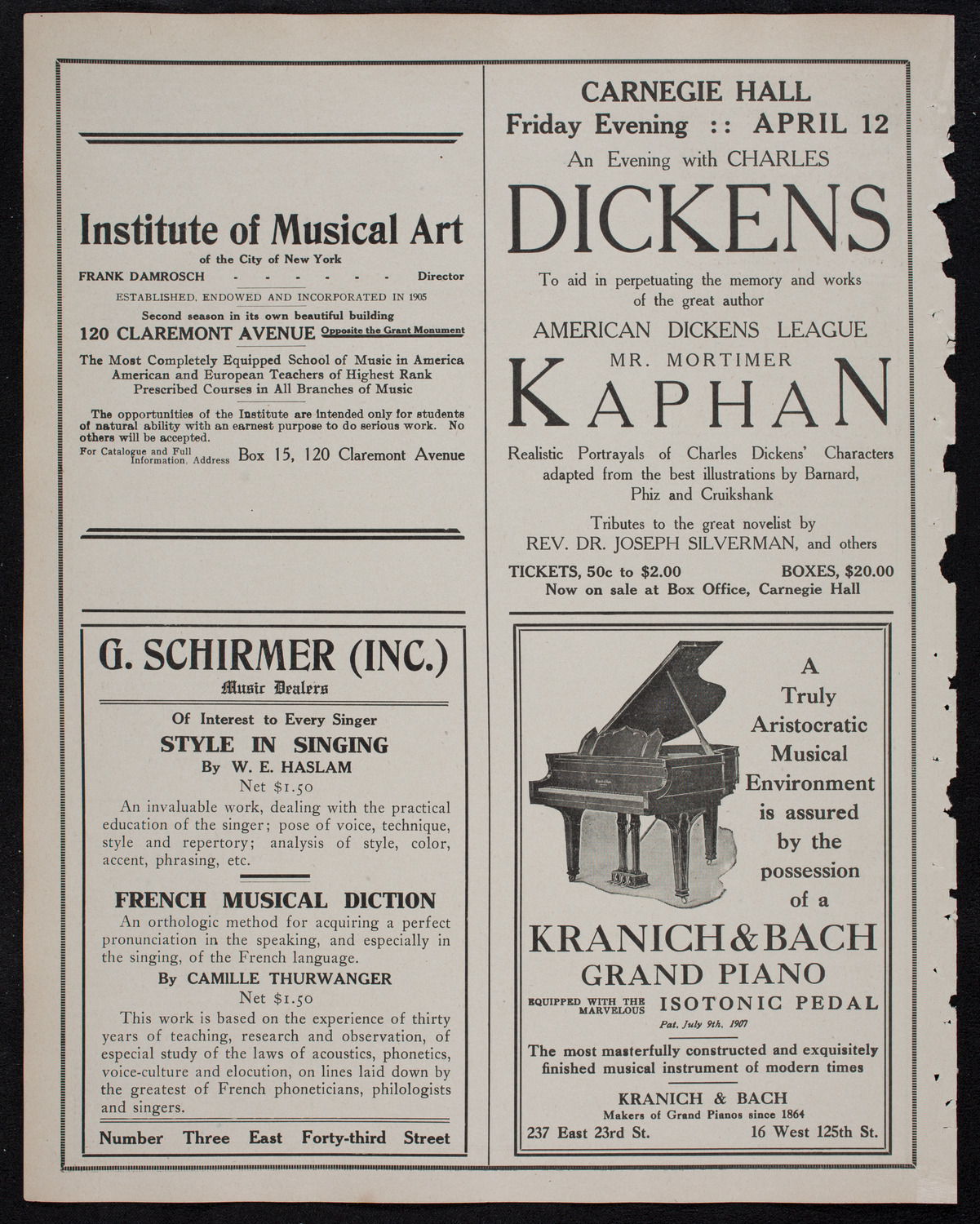 People's Symphony Concert, March 17, 1912, program page 6