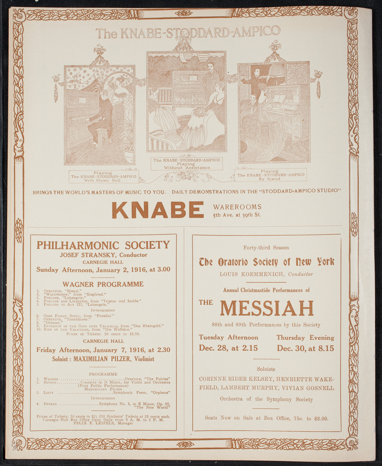 People's Symphony Concert, December 19, 1915, program page 12