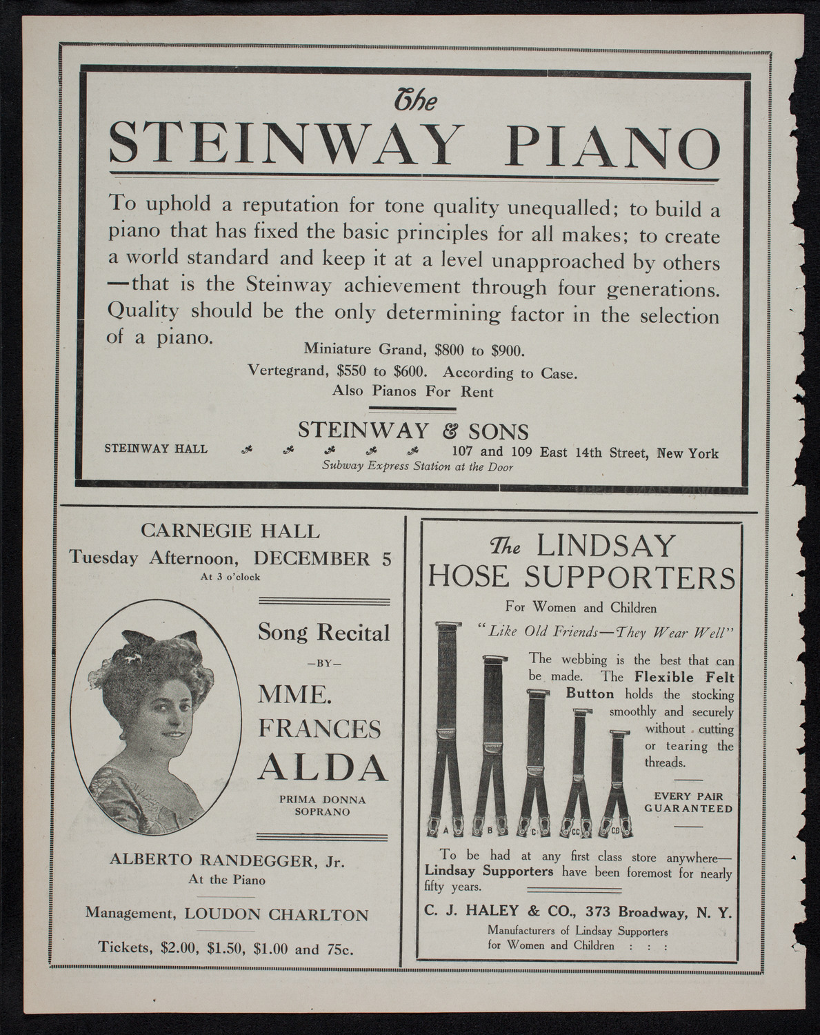 Boston Symphony Orchestra, November 9, 1911, program page 4