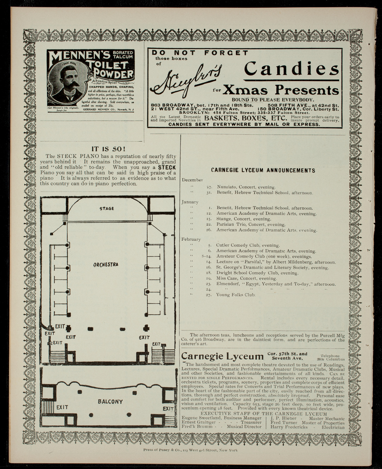 Centennial Commemoration of Alexandre Dumas, December 22, 1903, program page 4