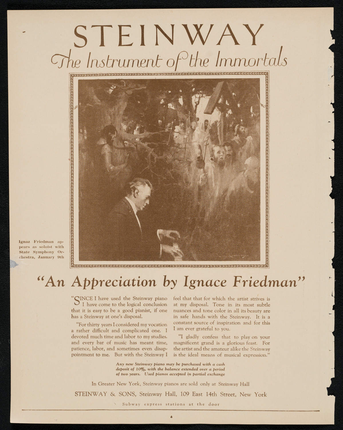 State Symphony Orchestra of New York, January 9, 1924, program page 4