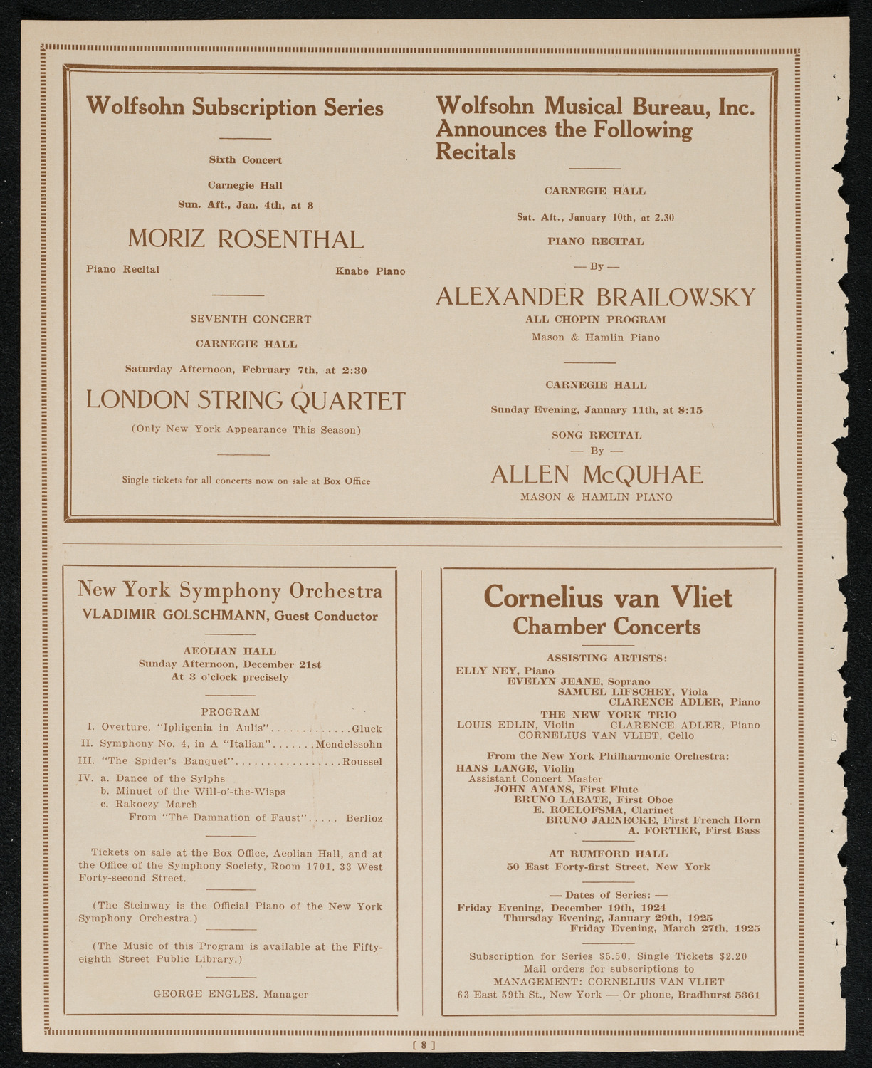 Symphony Concert for Young People, December 13, 1924, program page 8