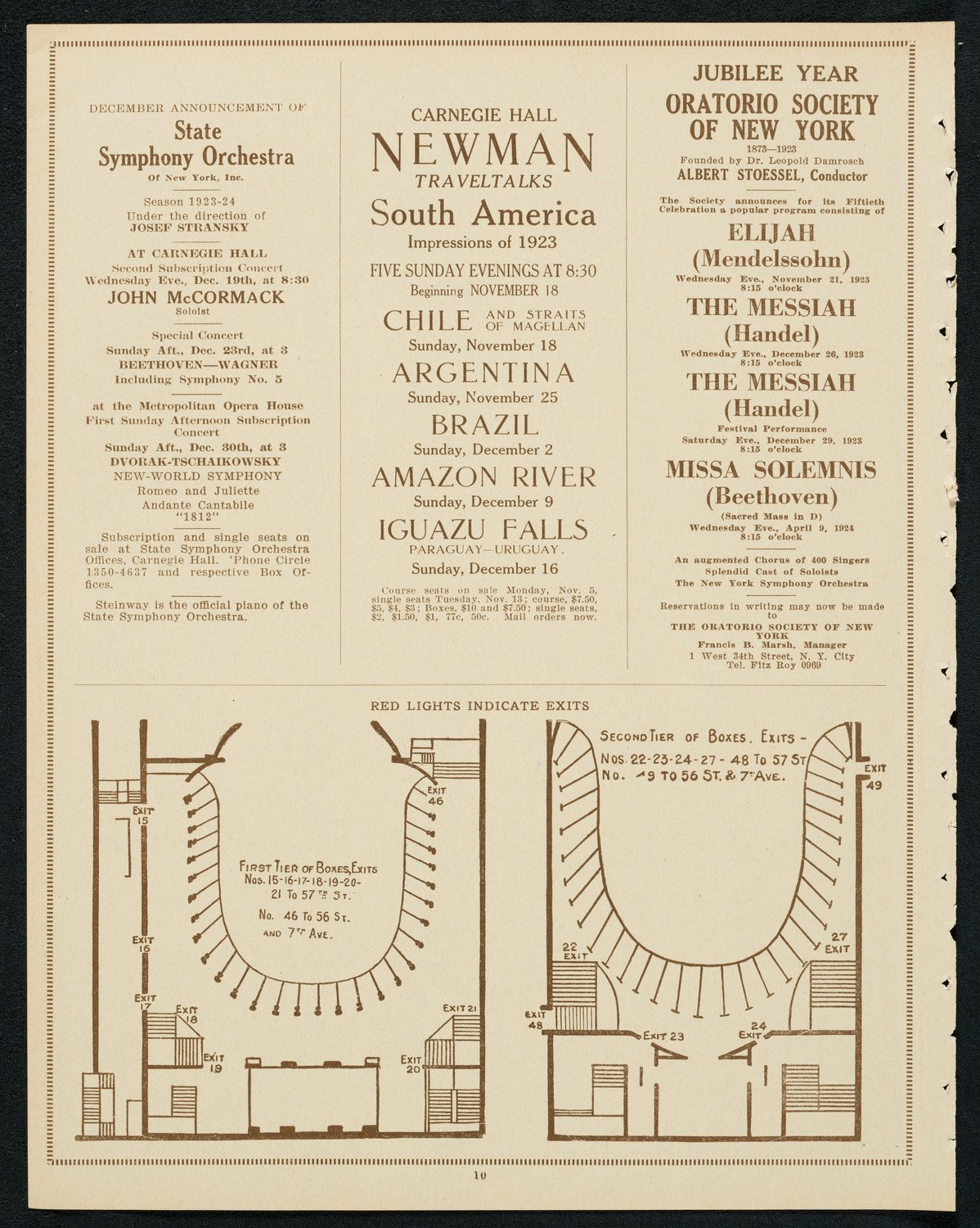 New York Symphony Orchestra: Beethoven Cycle, November 8, 1923, program page 10