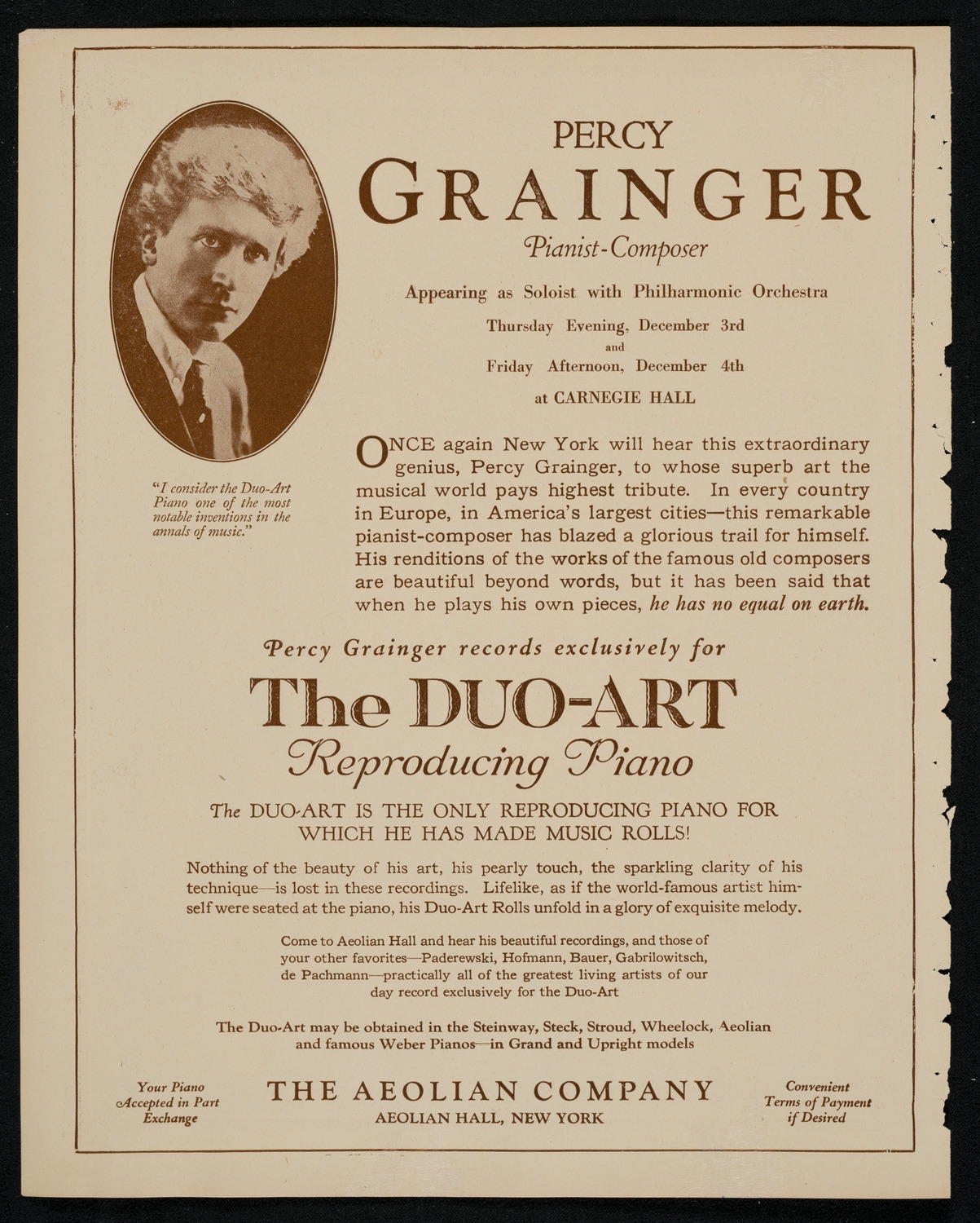 New York Philharmonic, December 4, 1925, program page 2