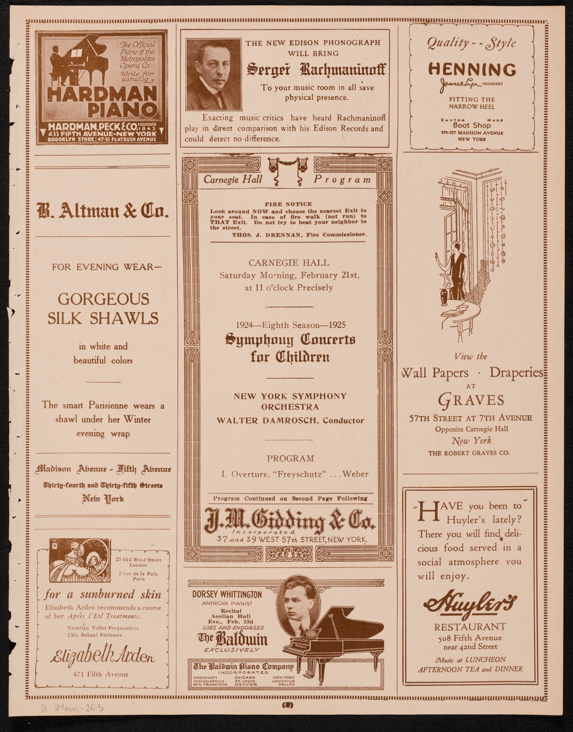 Symphony Concert for Young People, February 21, 1925, program page 5