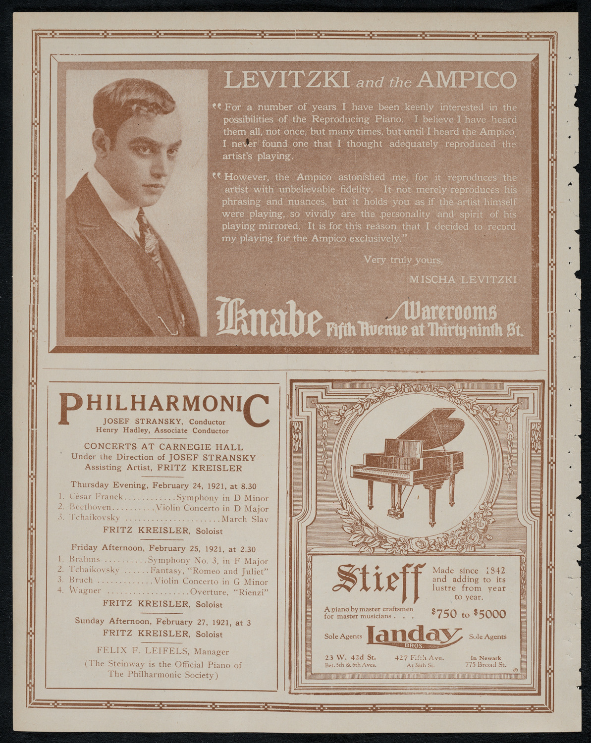 National Symphony Orchestra, February 20, 1921, program page 12